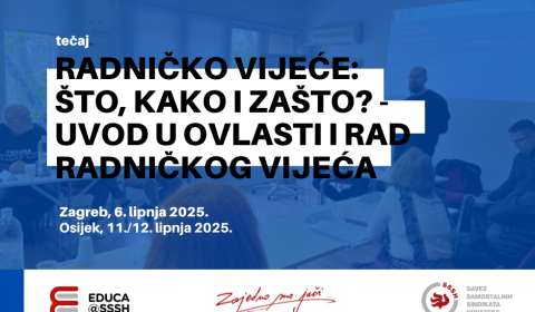 Tečajevi za članove radničkih vijeća - lipanj 2025.