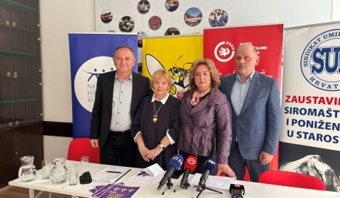 Sindikati pozivaju na prosvjed „Hrvatska zajedno za veće plaće i mirovine“