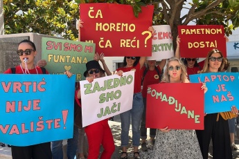 Prosvjed radnica DV “Tići” koje štrajkaju već šesti tjedan