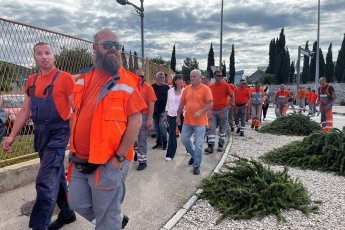 Štrajk solidarnosti u znak potpore radnicima Ceste Šibenik d.o.o.