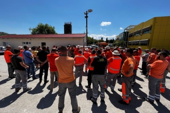 Peti dan štrajka radnika CESTE ŠIBENIK d.o.o. - najavljen prosvjed ispred zgrade županije