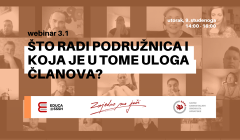 Webinar 3.1: “Što radi podružnica i koja je u tome uloga članova?”