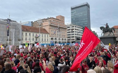 Protest of workers in the preschool education system, October 22, 2022.