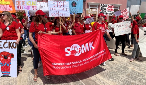 Štrajkovi SOMK-a u Biogradu na Moru, Slunju, Vrsaru i Funtani