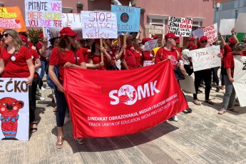 Štrajkovi SOMK-a u Biogradu na Moru, Slunju, Vrsaru i Funtani